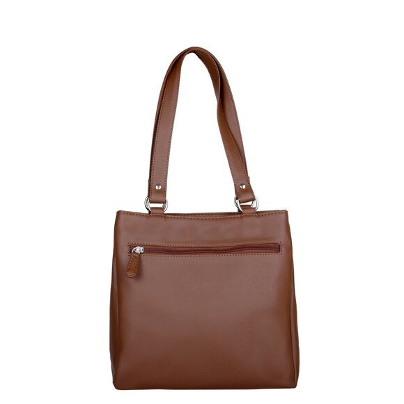 Printed Leather Shoulder Tote Bag for Women – Top Handle Handbag Purse Work - Picture 9 of 9